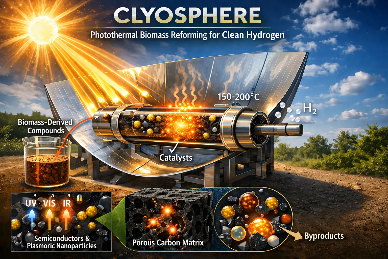 Solar CPC hydrogen reactor